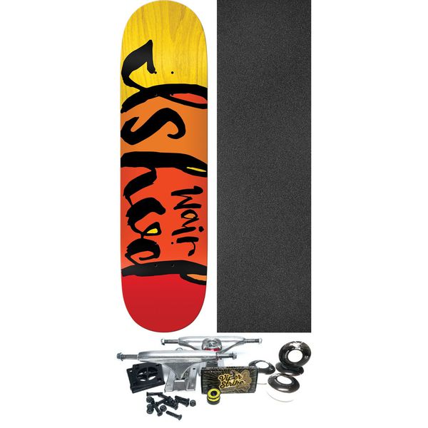 Real Skateboards Ishod Wair Script Colorblock Assorted Stains Skateboard Deck - 8.28" x 31.7" - Complete Skateboard Bundle